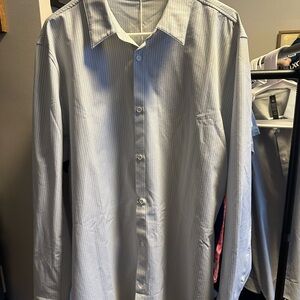 Lululemon Athletica Men's Blue Striped Dress Shirt